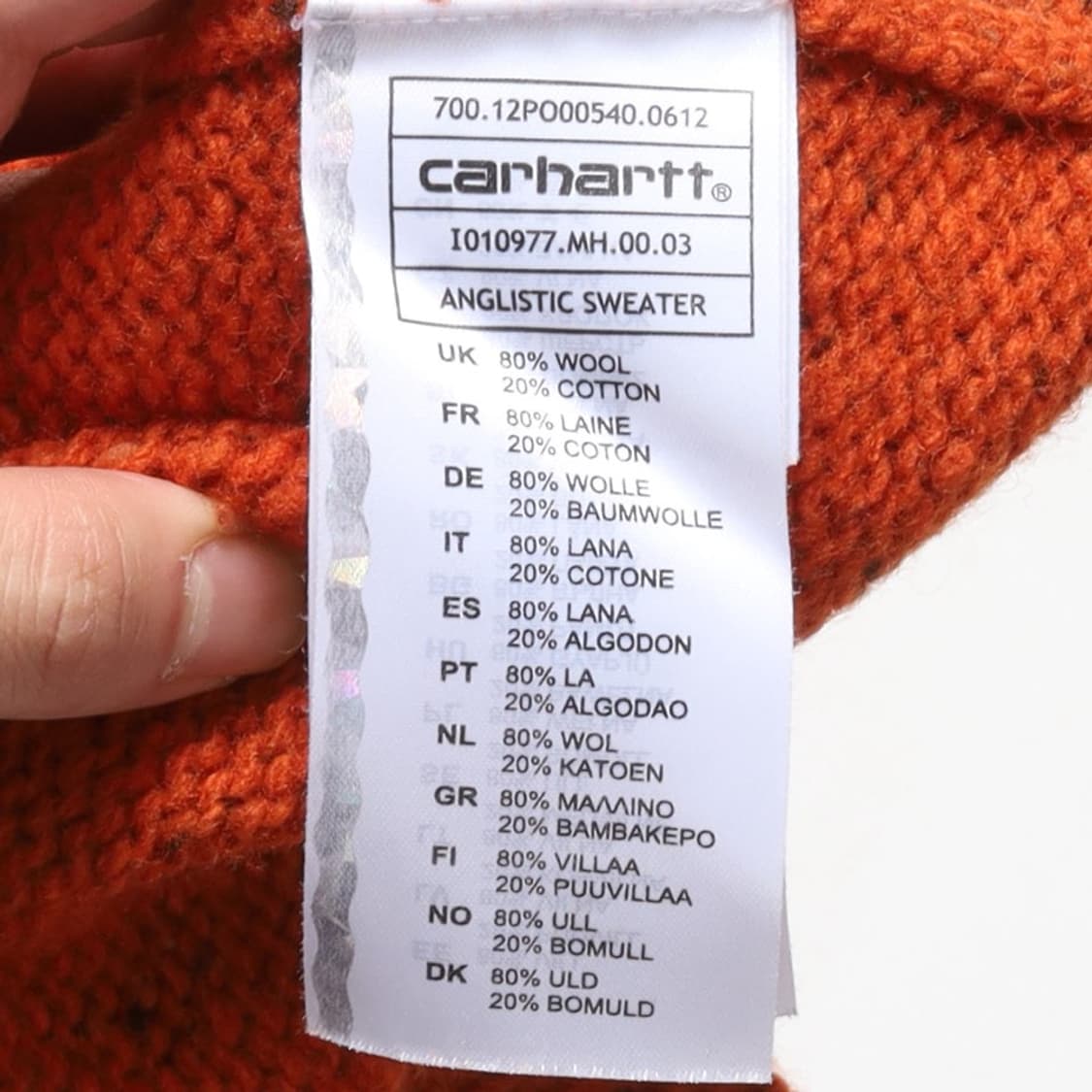 칼하트 Carhartt Anglistic Sweater 
 상품이미지8