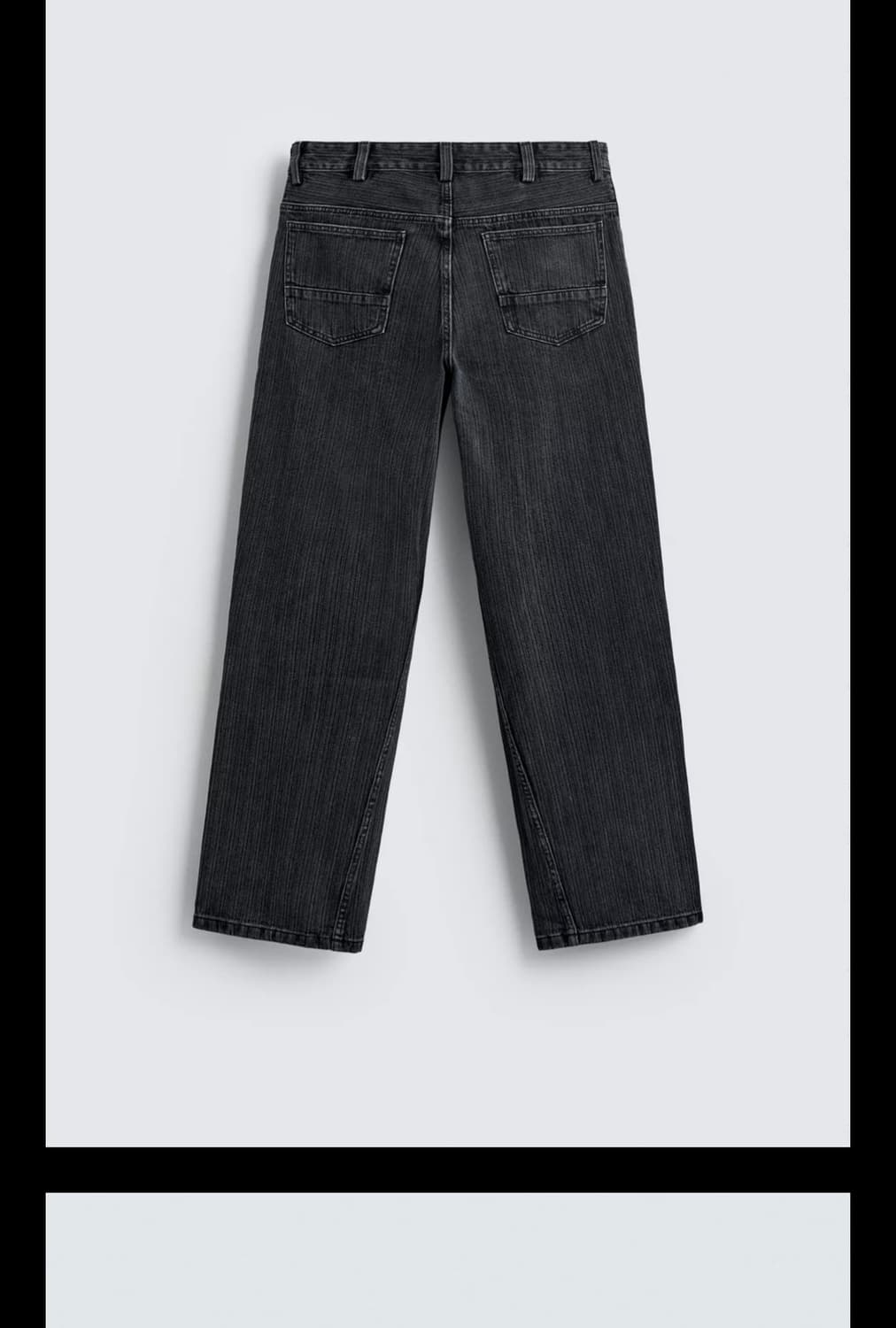 자라 루즈 스트레이트 블랙 데님 팬츠 상품이미지7