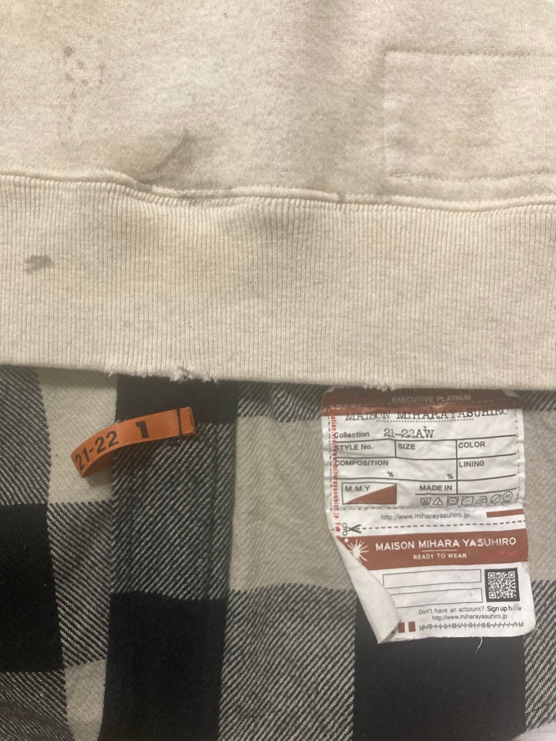 미하라 야스히로 맨투맨 셔츠 레이어드 46 팝니당 상품이미지4