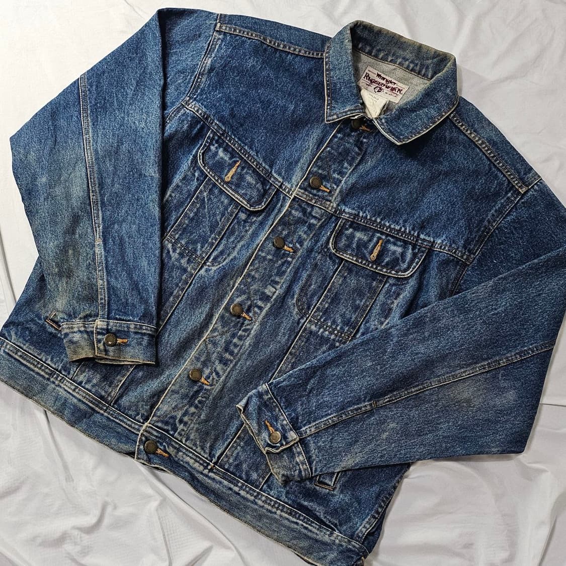 90’s Wrangler 랭글러 워싱 데님 자켓 L018 상품이미지1
