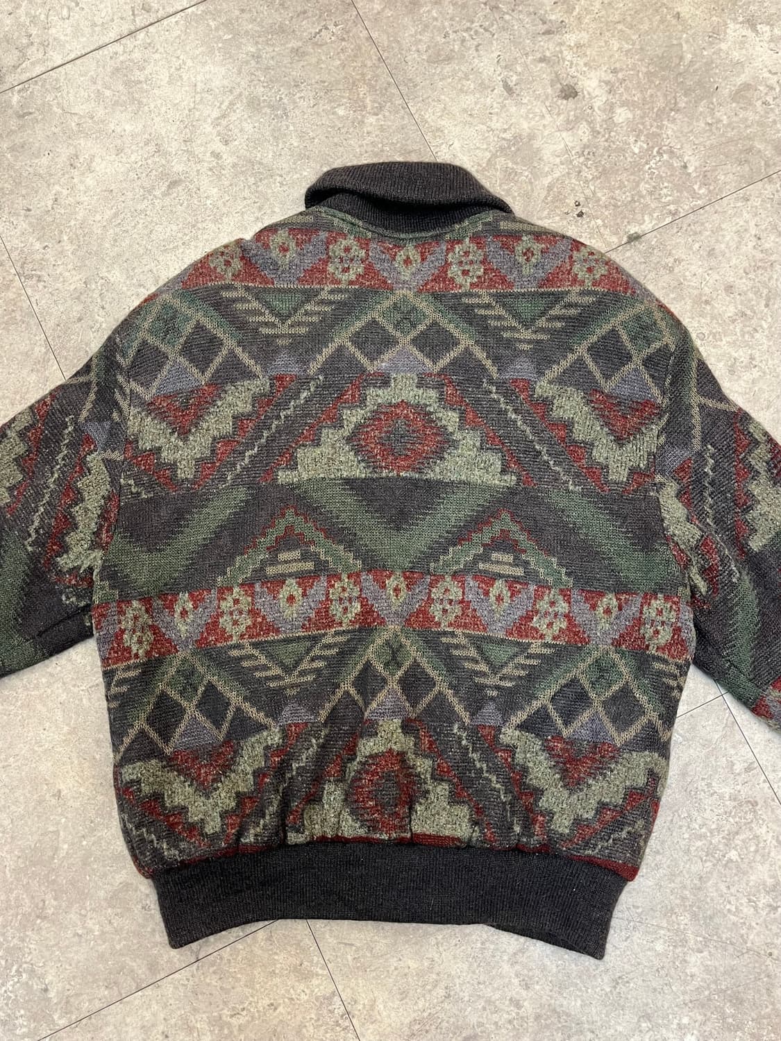 PGA 투어 패턴 가디건 브라운 100 #csz2749 상품이미지8