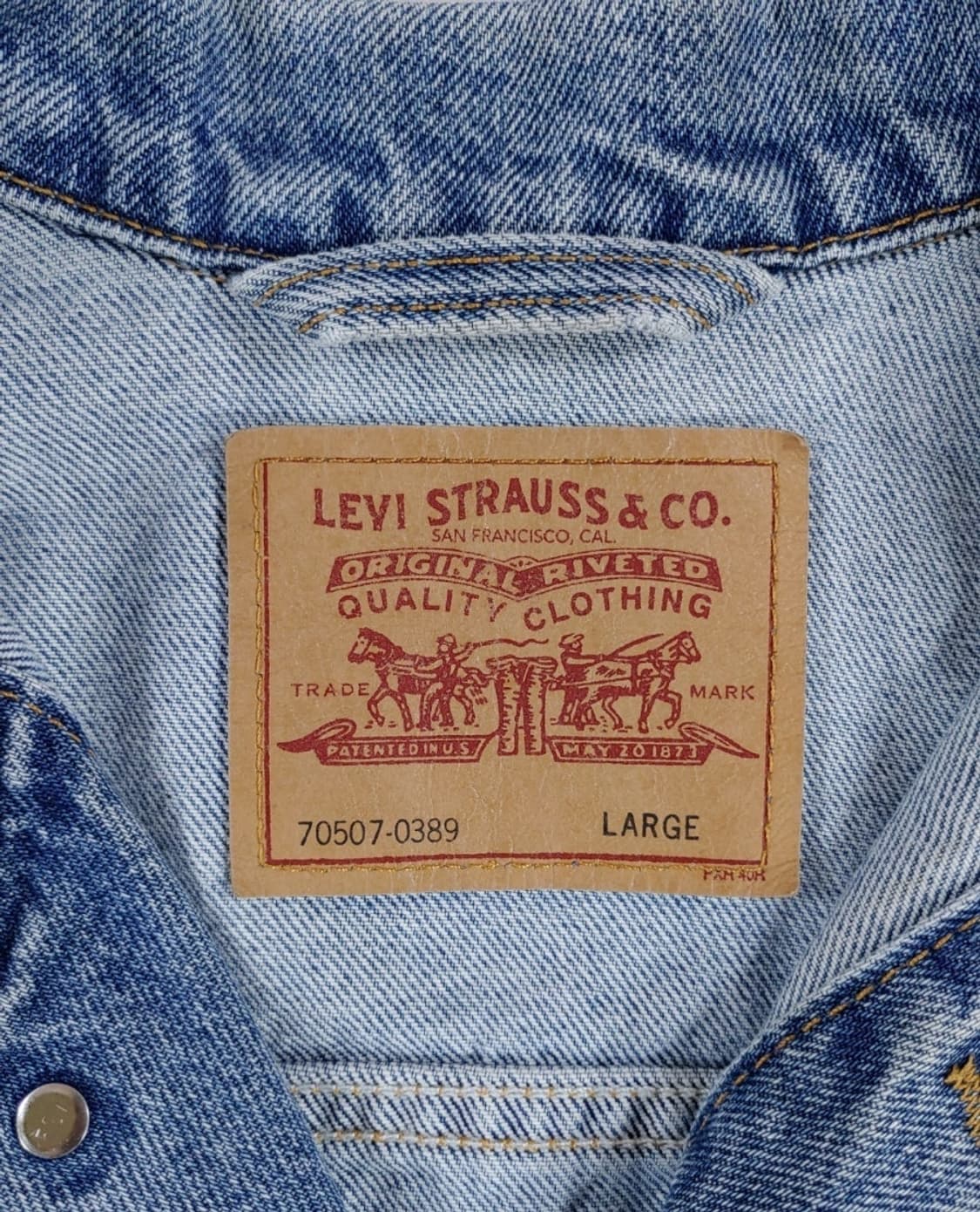 90년대 리바이스 70507-0389 트러커 데님자켓 L 상품이미지10