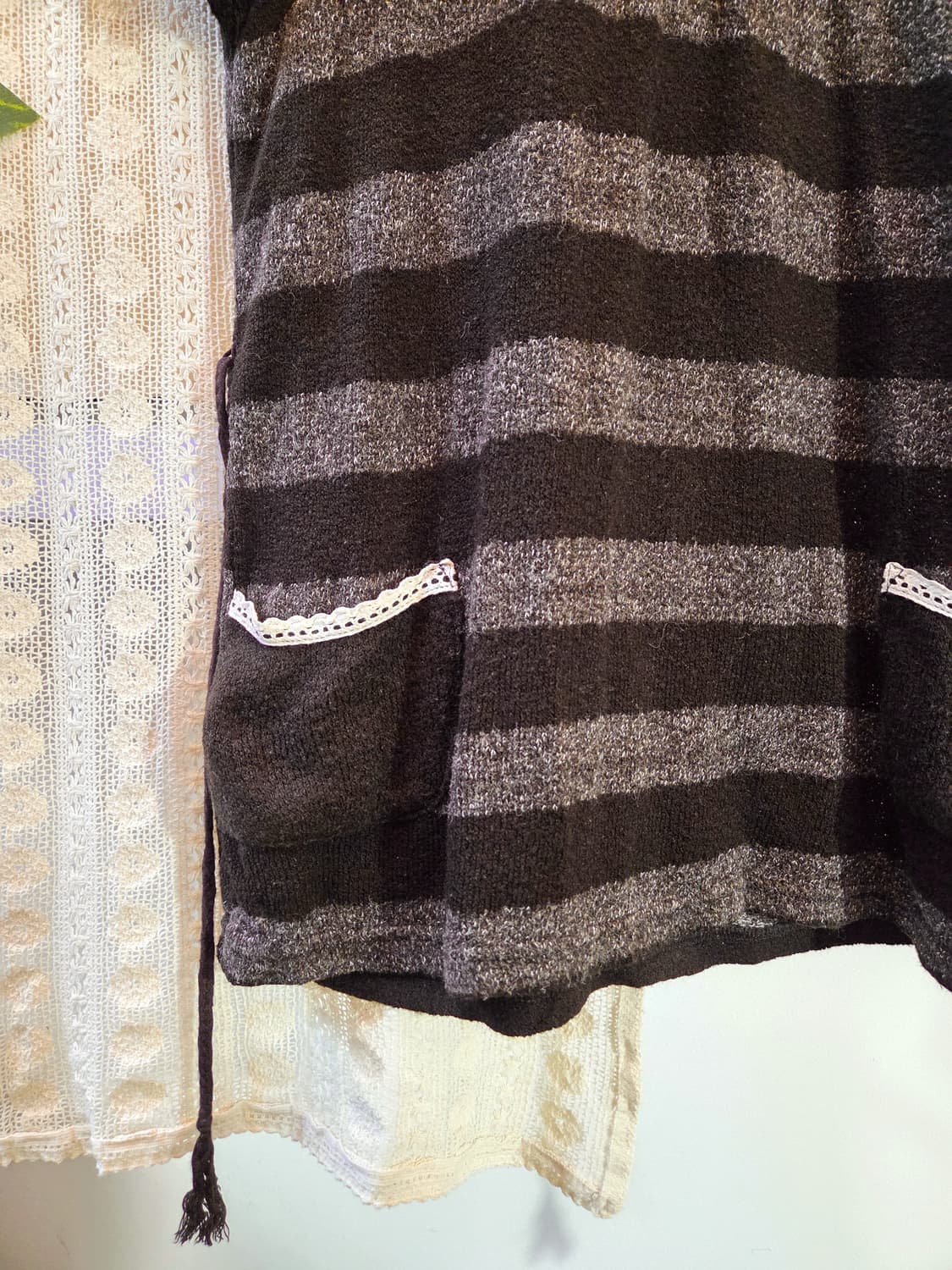 코코아 후드 반팔 니트 상품이미지3