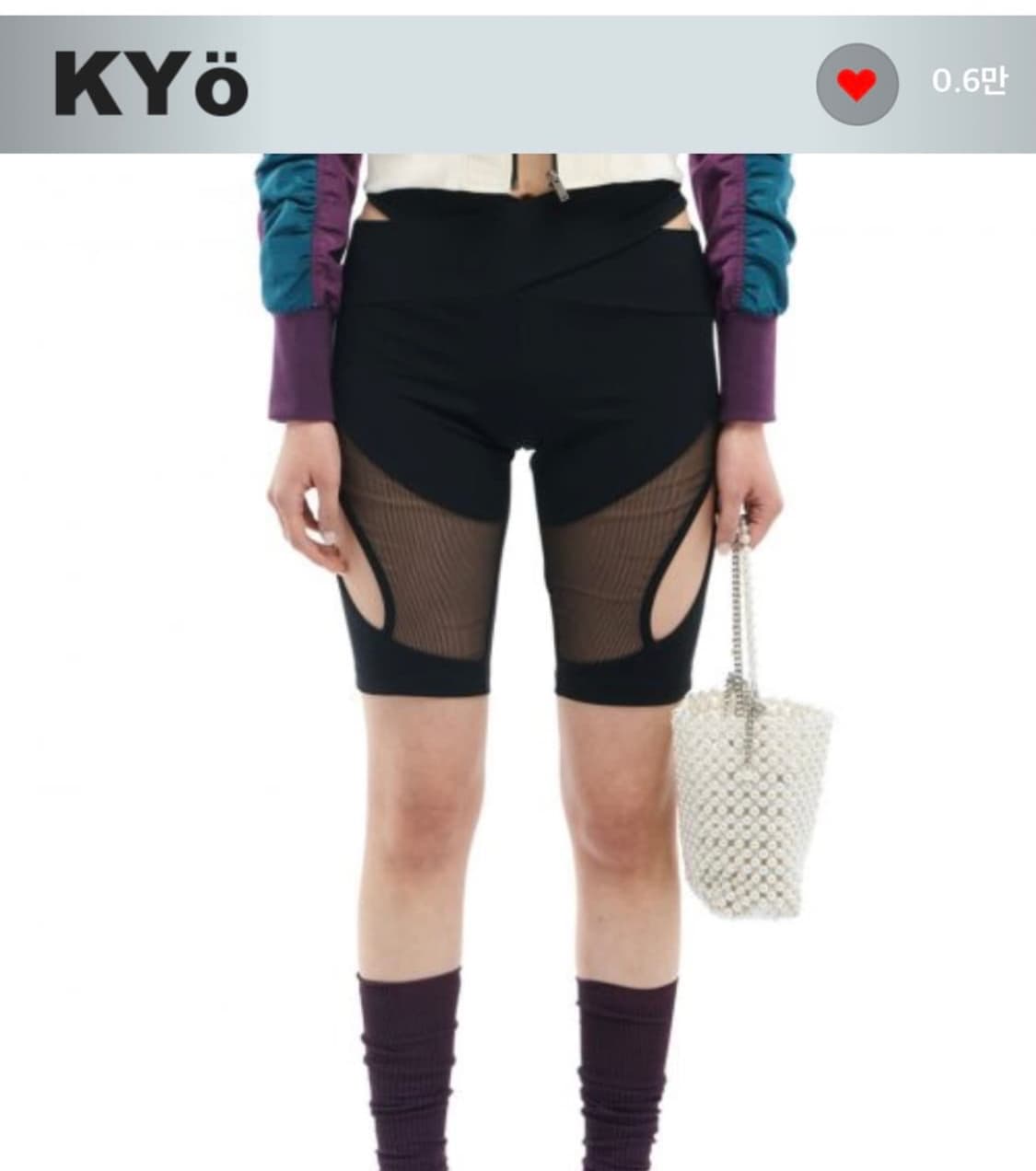 kyo 컷아웃 쇼츠 바이커 팬츠 상품이미지1