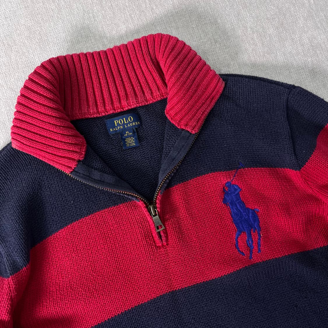 95 폴로랄프로렌 빅포니 3 반집업 니트 상품이미지2
