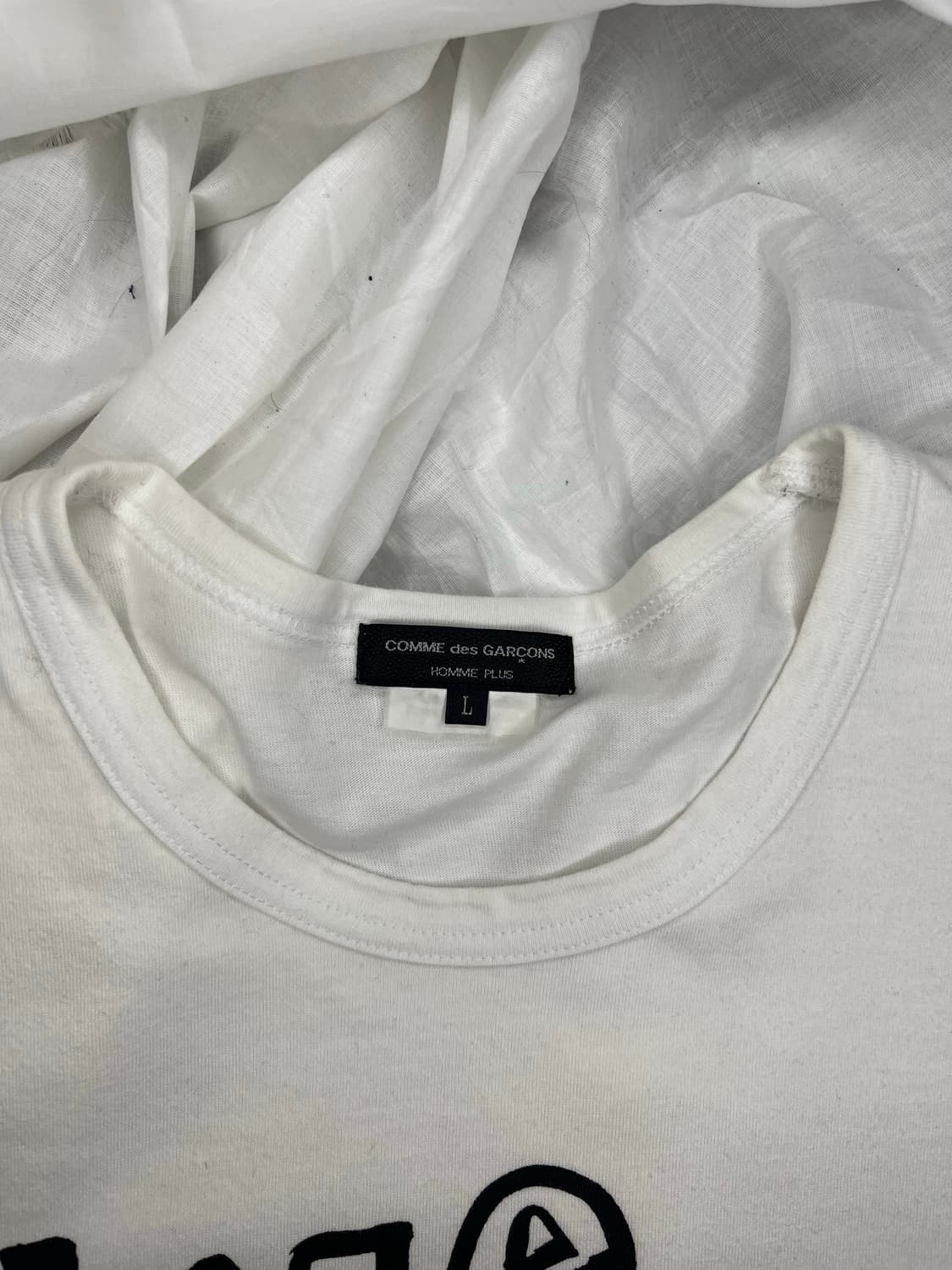 꼼데가르송 옴므 그래픽 메세지 티셔츠 상품이미지2