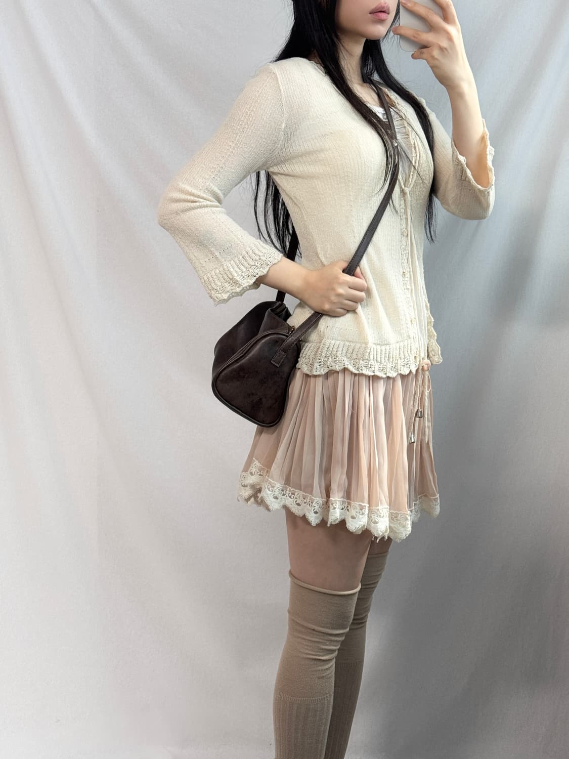 플리츠 레이스 트림 쇼츠 상품이미지2