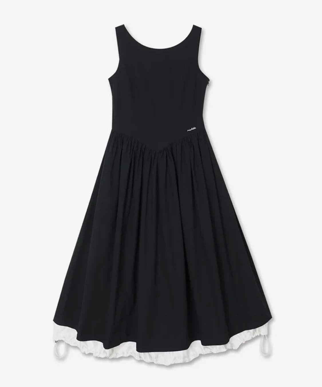 미치코 런던 코시노 헴 스트링 레이어드 드레스 블랙 S 상품이미지2