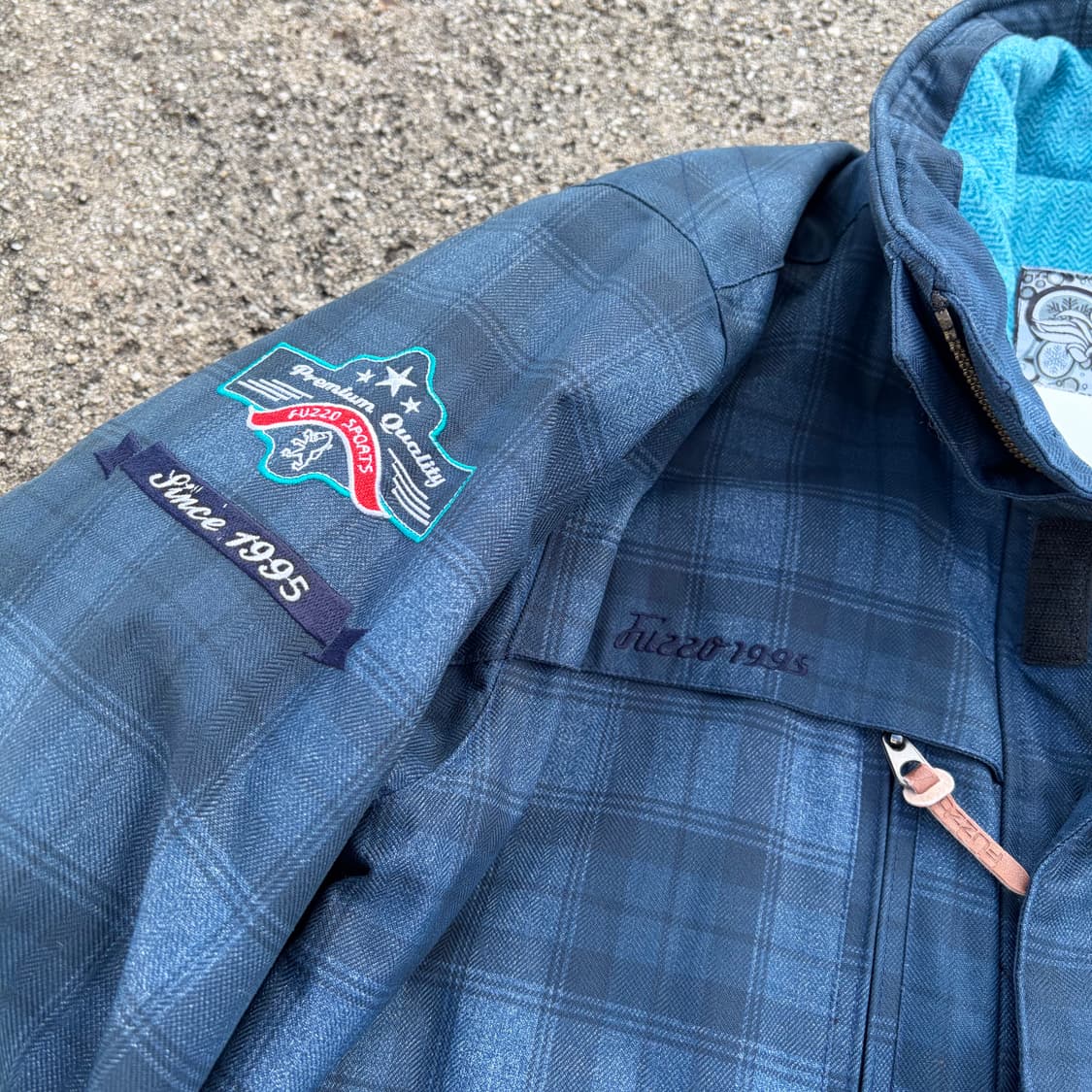 푸조 빈티지 체크 필드 자켓 M 상품이미지4