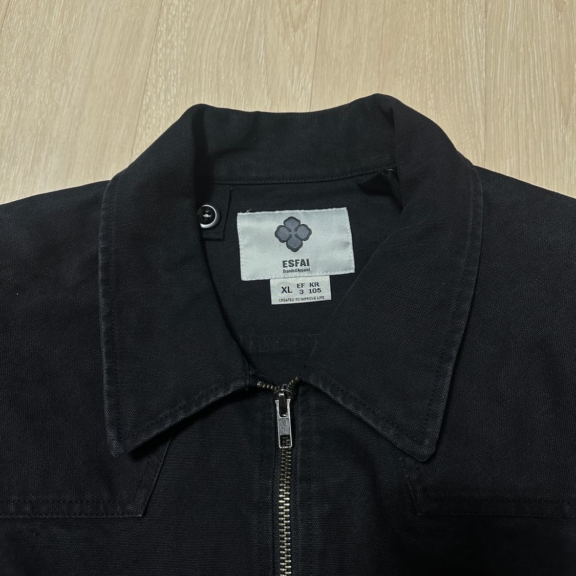 XL 에스파이 캔버스 워크자켓 블랙 상품이미지3