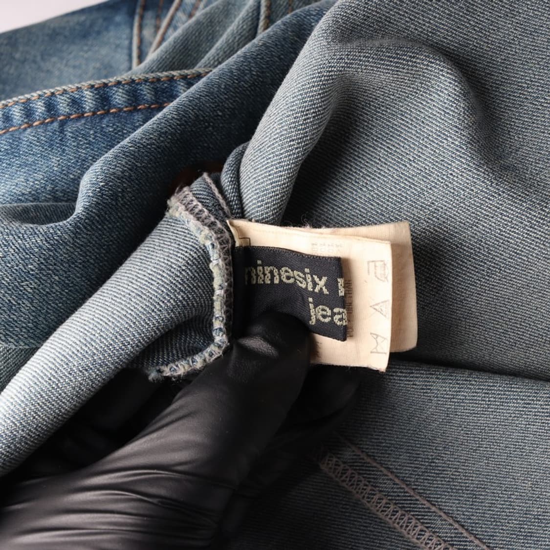 NINESIX NEW YORK 빈티지 더블 버튼 데님 트렌치 코트 상품이미지6