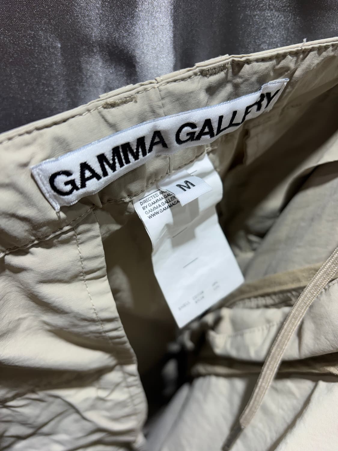34in (M) 감마갤러리 파라수트 베이지 나일론 팬츠 상품이미지7