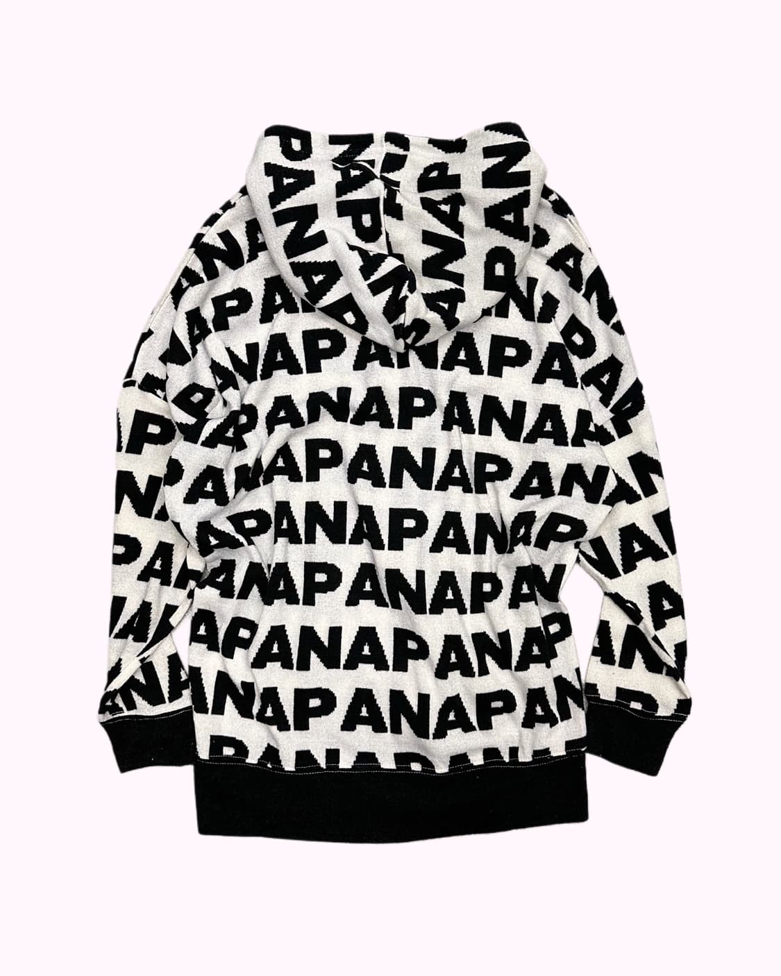 logo pattern knit hood zip-up 상품이미지4