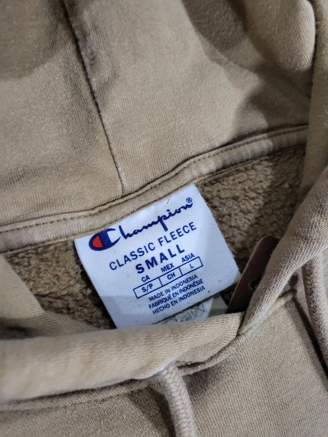 챔피온의 옅은 브라운 후드티  상품이미지3