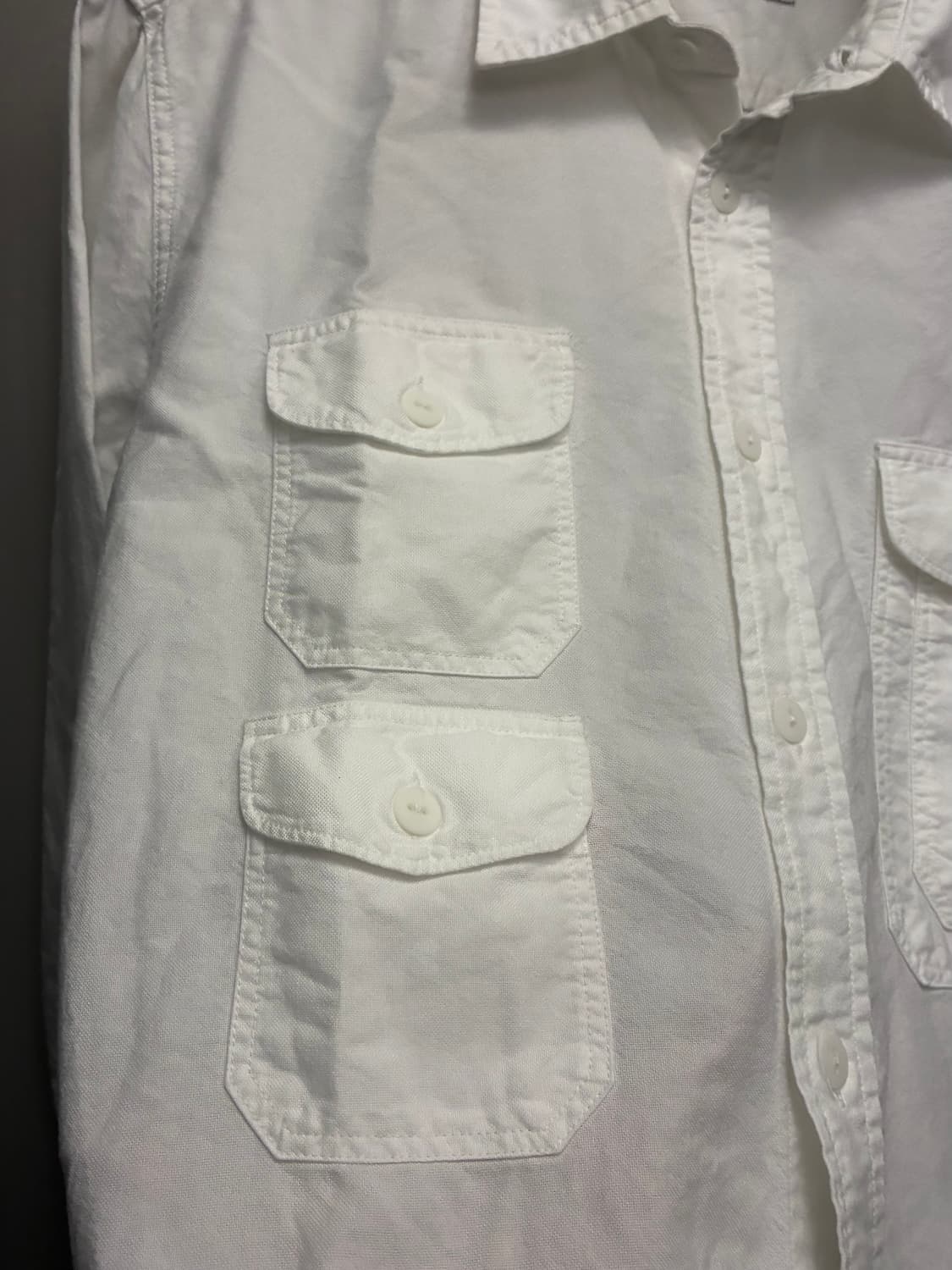 (L/100)이스트하버서플러스 3포켓 옥스포드 워크셔츠 화이트 상품이미지5