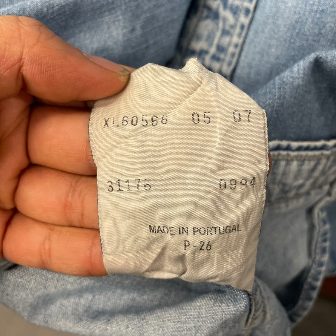 90s 리바이스 웨스턴 펄 스냅 데님 셔츠 상품이미지9