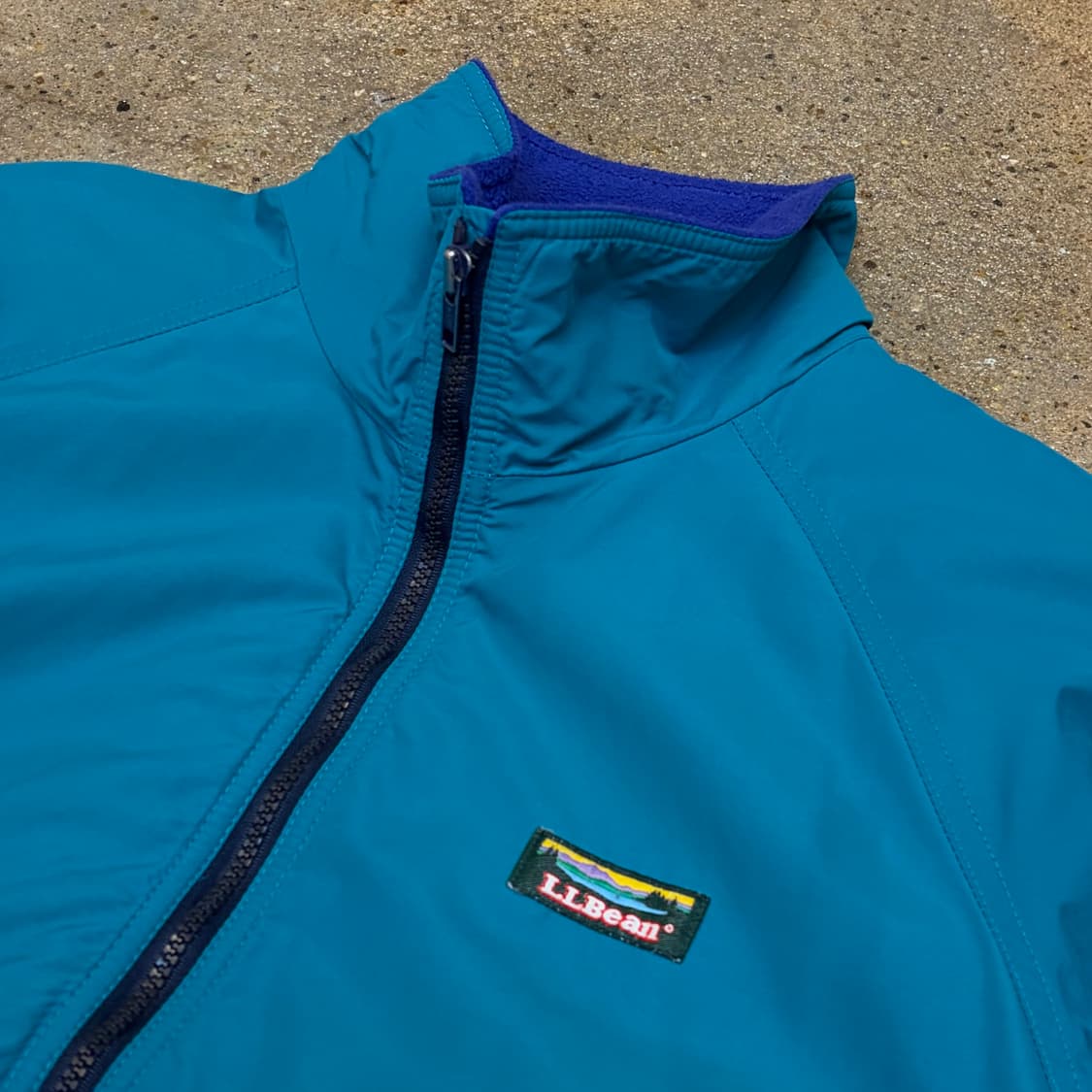 레어 80s Made in USA 엘엘빈 안감 플리스 바람막이 자켓 상품이미지4