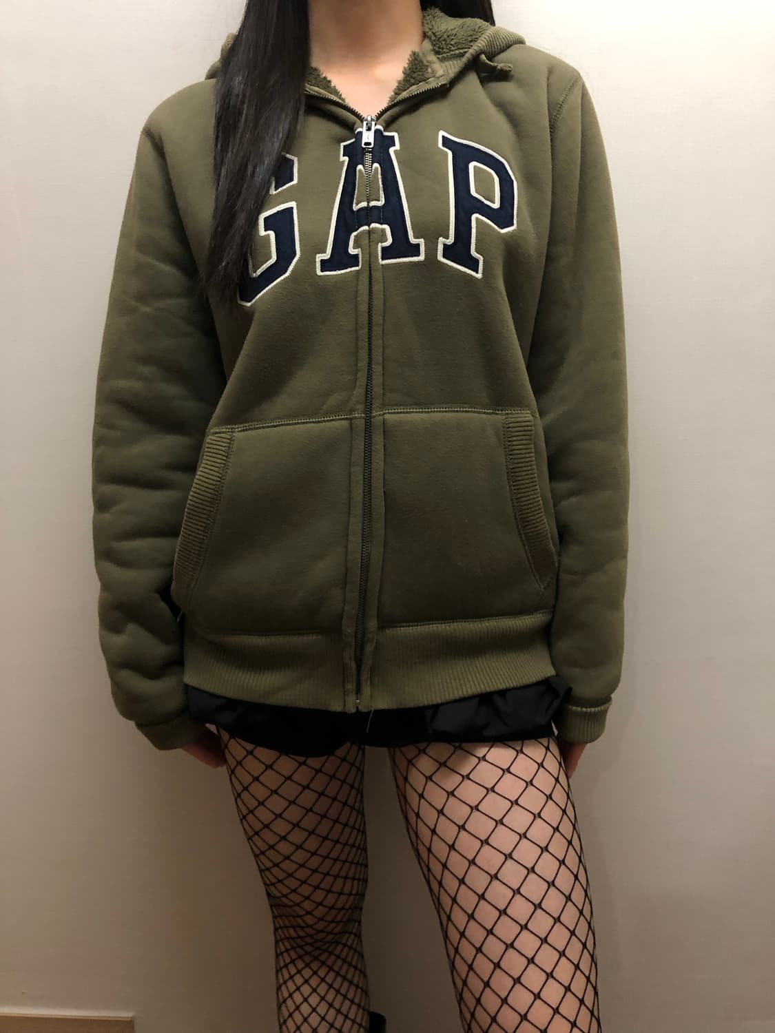 빈티지 갭 카키 울 후드집업 상품이미지2