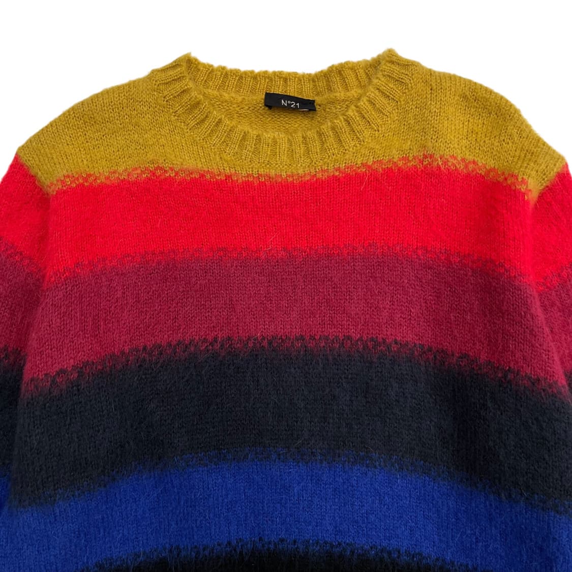누메로 벤투노 넘버21 멀티배색 모헤어 니트 상품이미지4