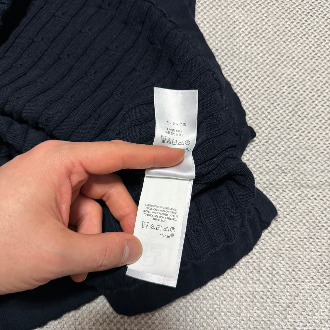 폴로 랄프로렌 케이블 니트 반팔 카라티 상품이미지3