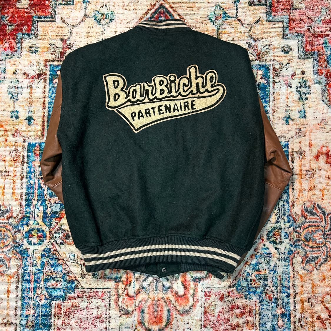 [L] 바비슈 by MENS BIGI 울 카우 레더 레터맨 바시티 자켓 상품이미지2