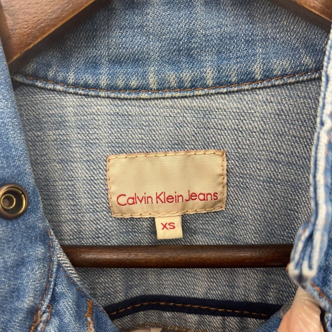 캘빈클라인 빈티지 크롭 슬림핏 데님자켓 XS C08400 상품이미지5