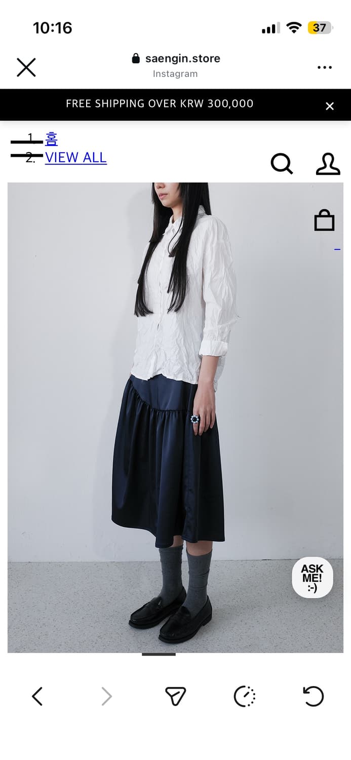 생긴스튜디오 HAND-CREASE SHIRT - WHITE   상품이미지5