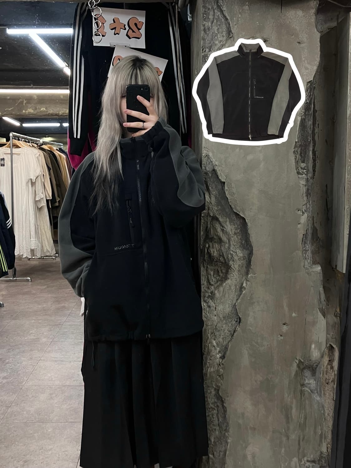 콜롬비아 투웨이 플리스 자켓 블랙 L   #csz3779 상품이미지1