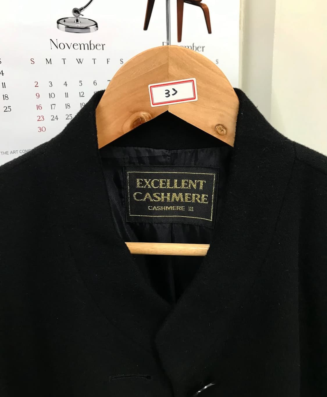 일제 차이나카라 캐시미어 코트 상품이미지2