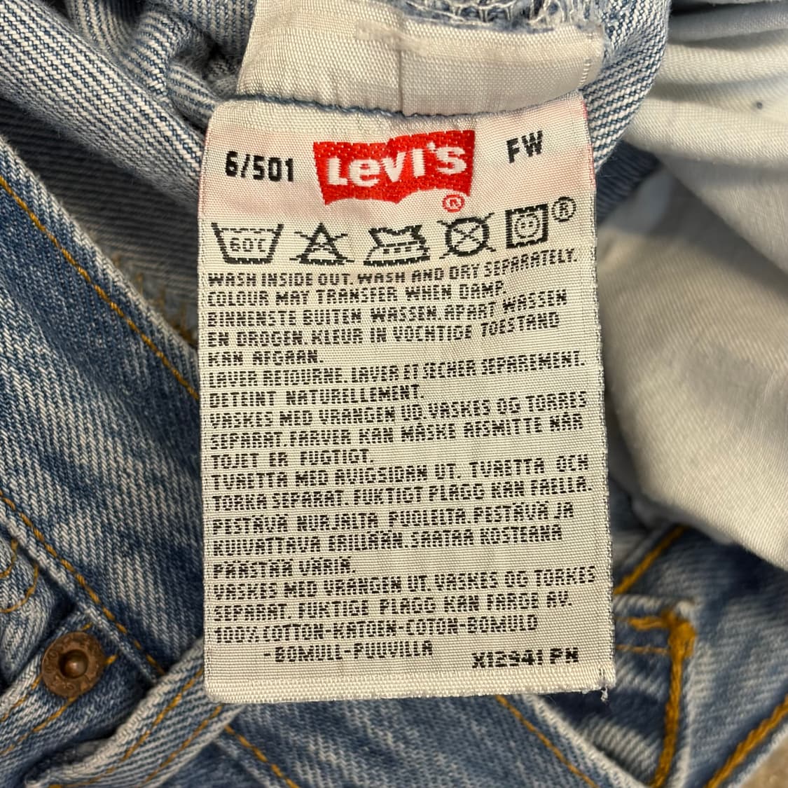 90s Made in UK 빈티지 리바이스 501 청바지 상품이미지5