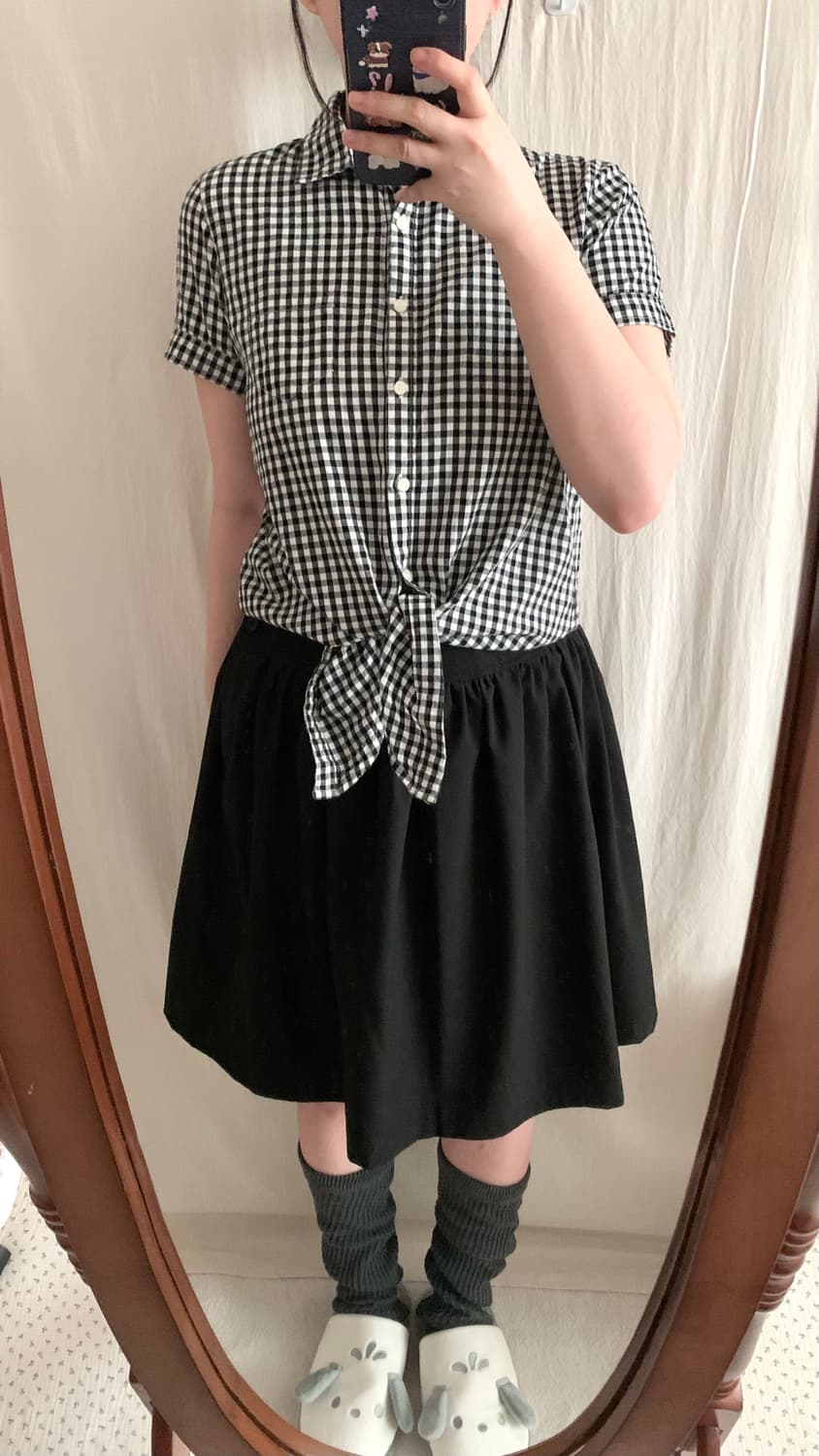 As know As 체크 타이 셔츠 상품이미지3