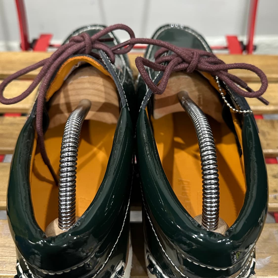 270) 카시나 x 팀버랜드 보트화 3 아이 웨지 비브람 다크 그린 상품이미지5