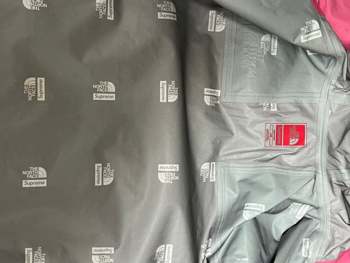 (L) 21ss 슈프림 노스페이스 서밋시리즈 테이프심 자켓 핑크  크림  상품이미지4