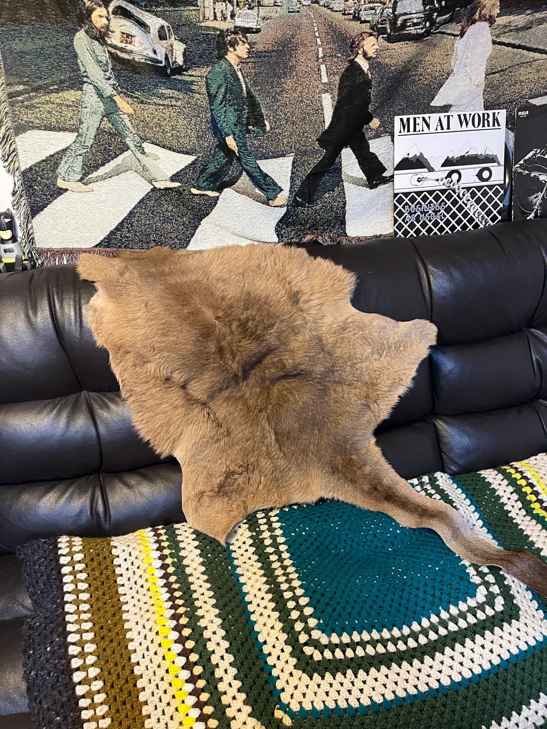 2000s Australian Kangaroo Skin Carpet 상품이미지1