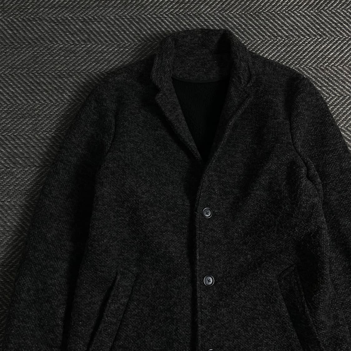 빈티지 트위드 오버핏 싱글 발마칸 코트y 3683 상품이미지5