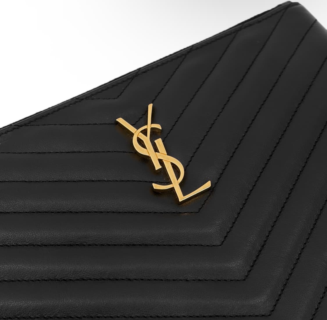 [S] 생로랑 여성 마틀라세 모노그램 YSL 로고 클러치 블랙 금장 스몰 상품이미지3