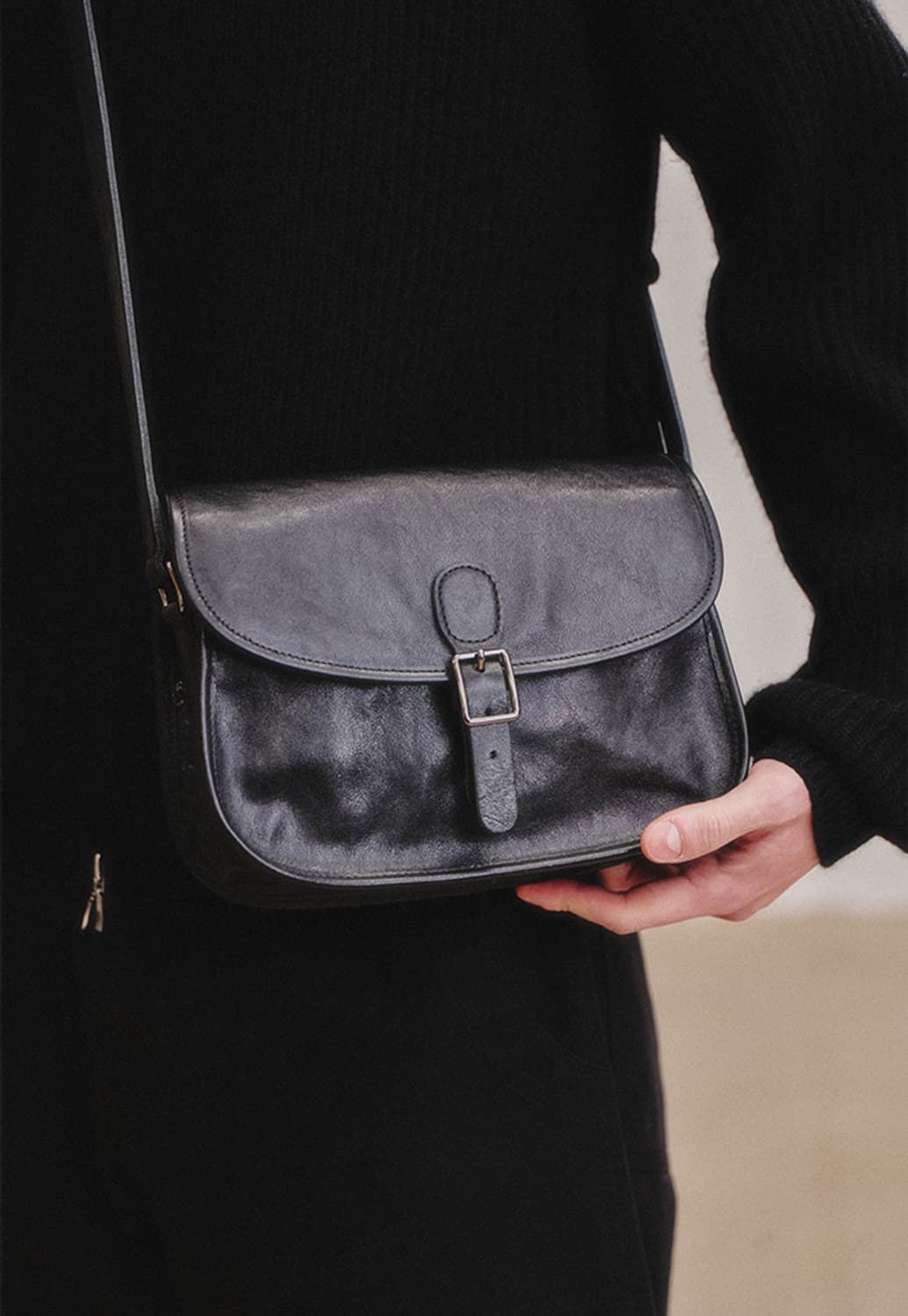Cartridge Leather Bag_Black 상품이미지1