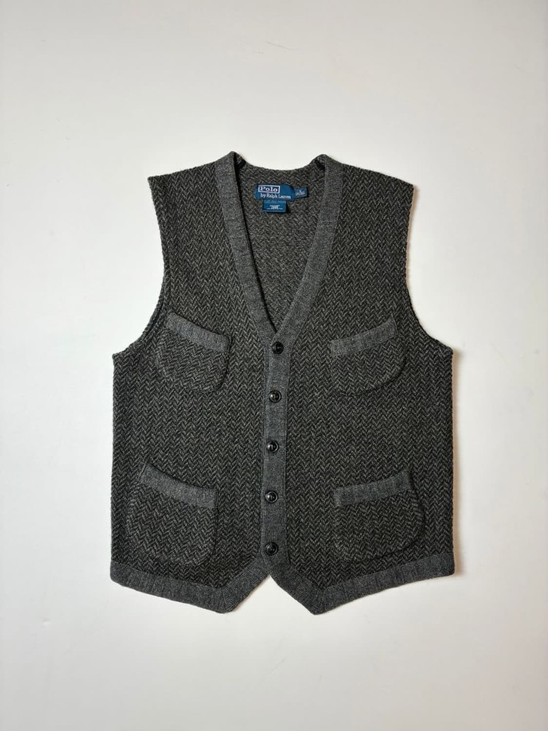 폴로 랄프로렌 솔리드 헤링본 울 니트 베스트 PN8112 상품이미지1