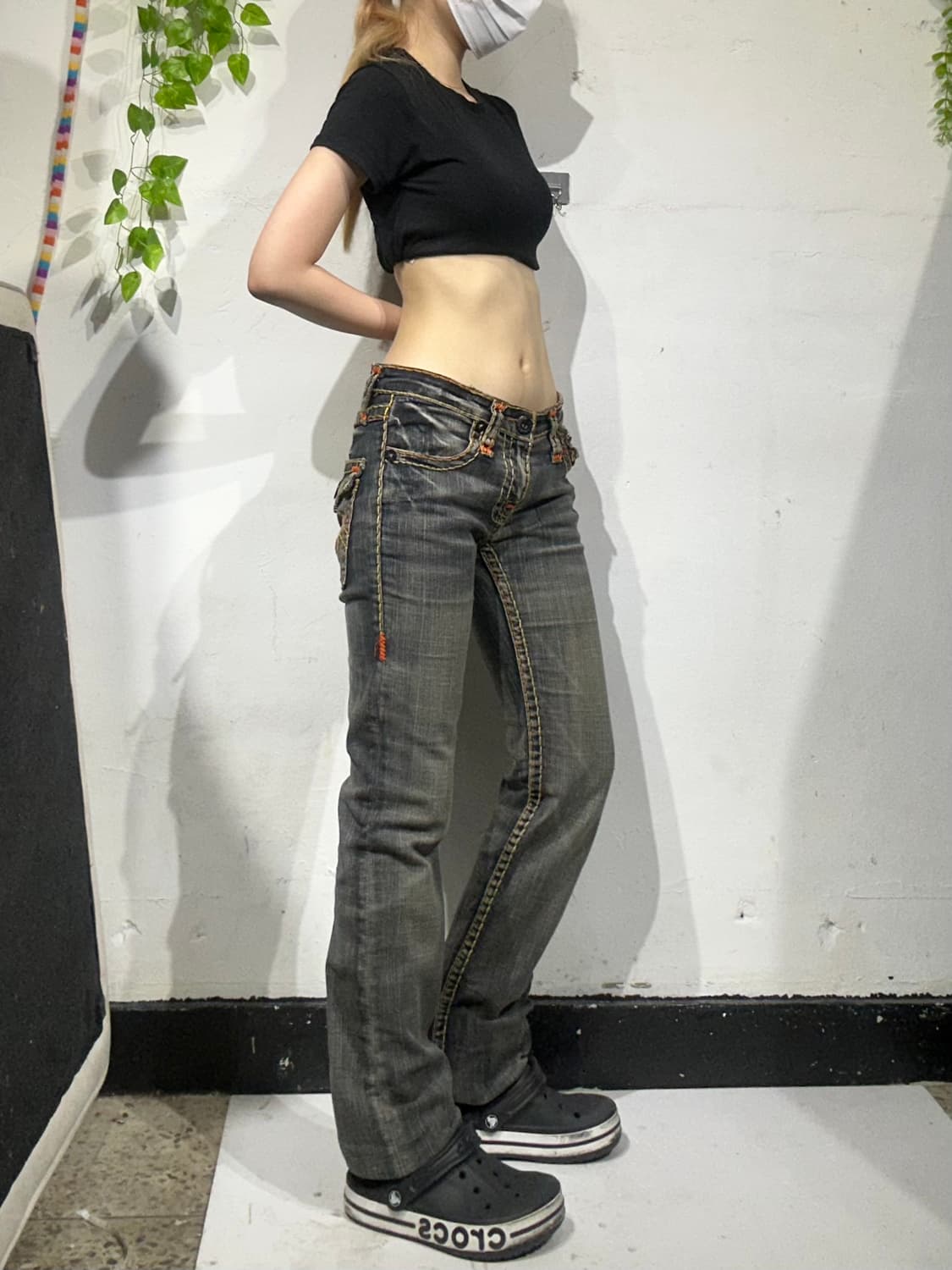 트루 릴리전 부츠컷 흑청 플레어진 자수 청바지 데님 팬츠 29 상품이미지1