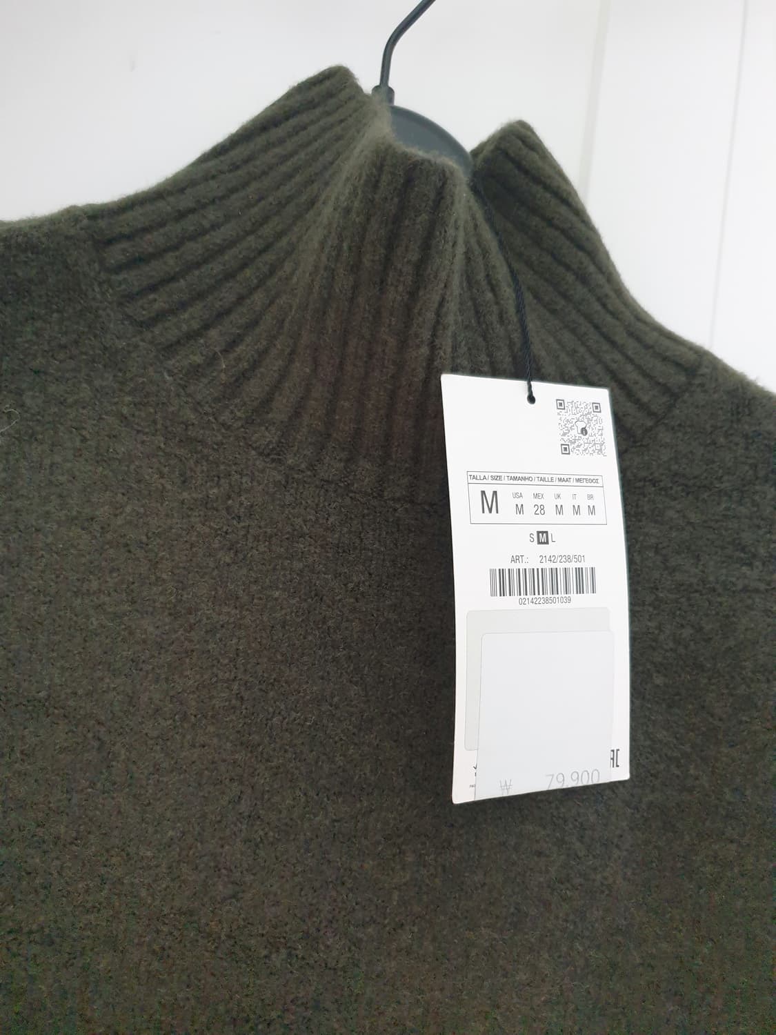 ZARA 자라 터틀넥 니트원피스 새제품 상품이미지2