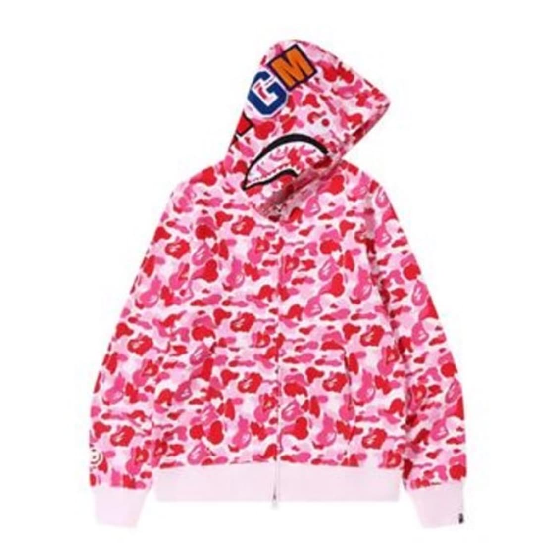 베이프 abc 핑크 샤크 후드집업 판매 상품이미지1