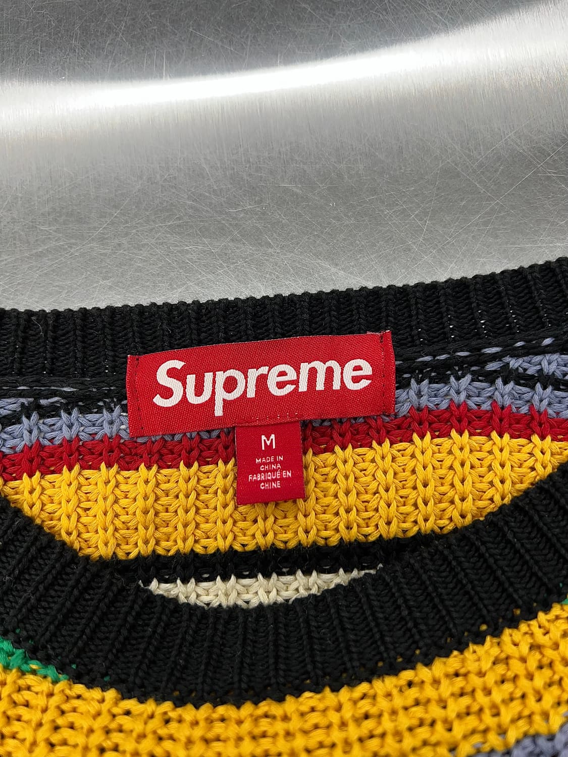 슈프림 23fw 스몰박스 립드 멀티컬러 스웨터 상품이미지7