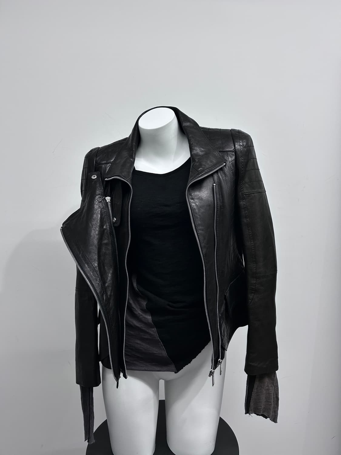 더블 지퍼 퀼팅 이탈리안 램스킨 자켓 상품이미지2