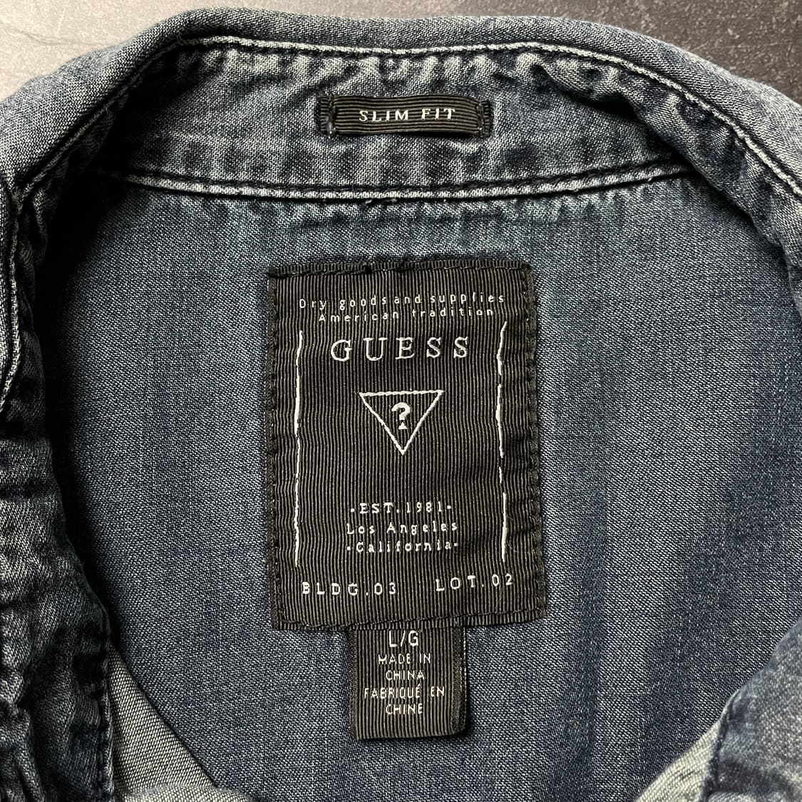 GUESS 게스 빈티지 웨스턴 워싱 코튼 데님 셔츠 A00667 상품이미지9