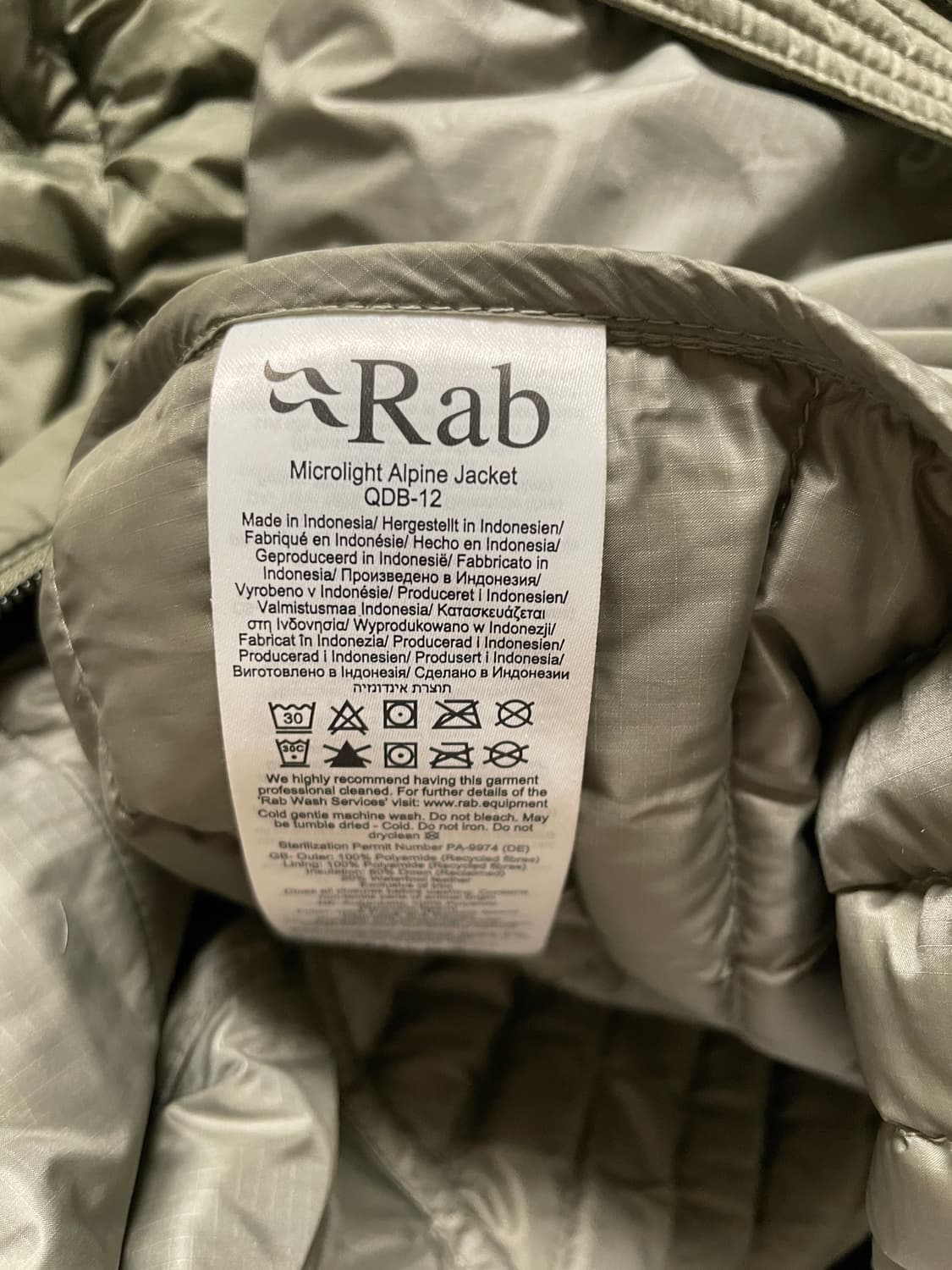 (유럽s,아시아m)랩 마이크로라이트 알파인 라이트카키스톤 상품이미지3