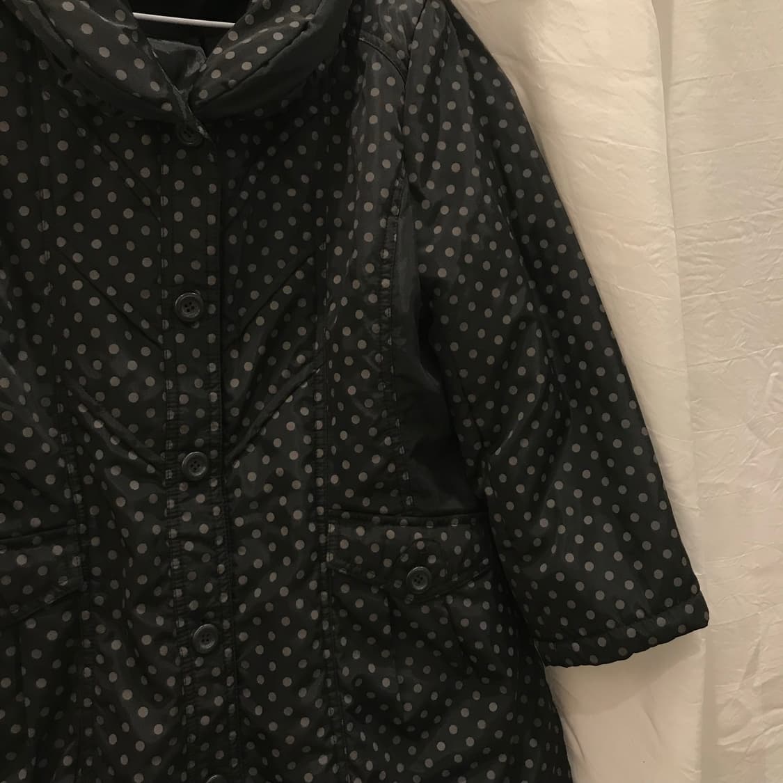 JPN Vintage 모리걸 라떼갸루 하구미 도트 패딩 상품이미지4