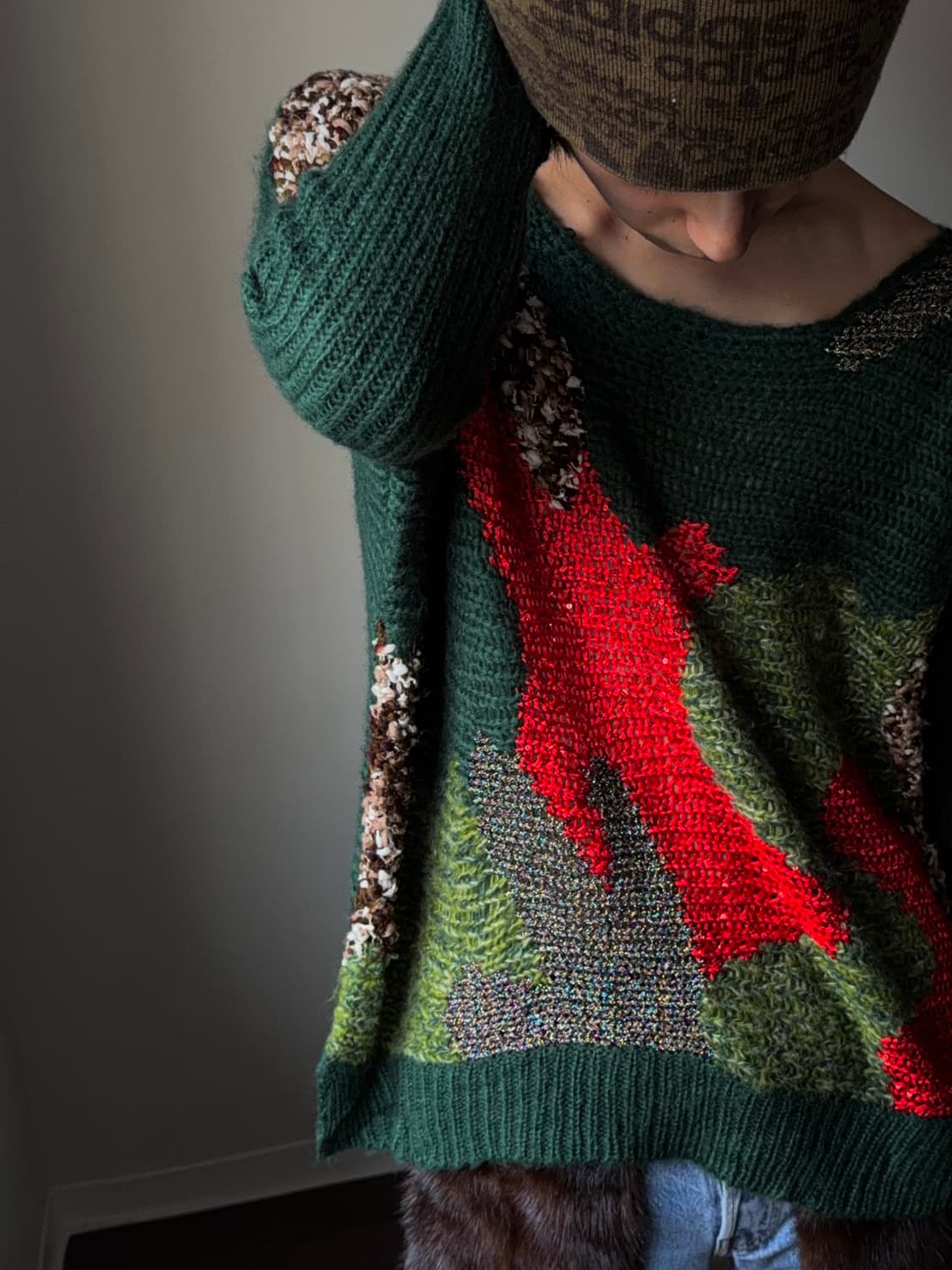 Cherry Couture 멀티 머태리얼 루지 니트 상품이미지2