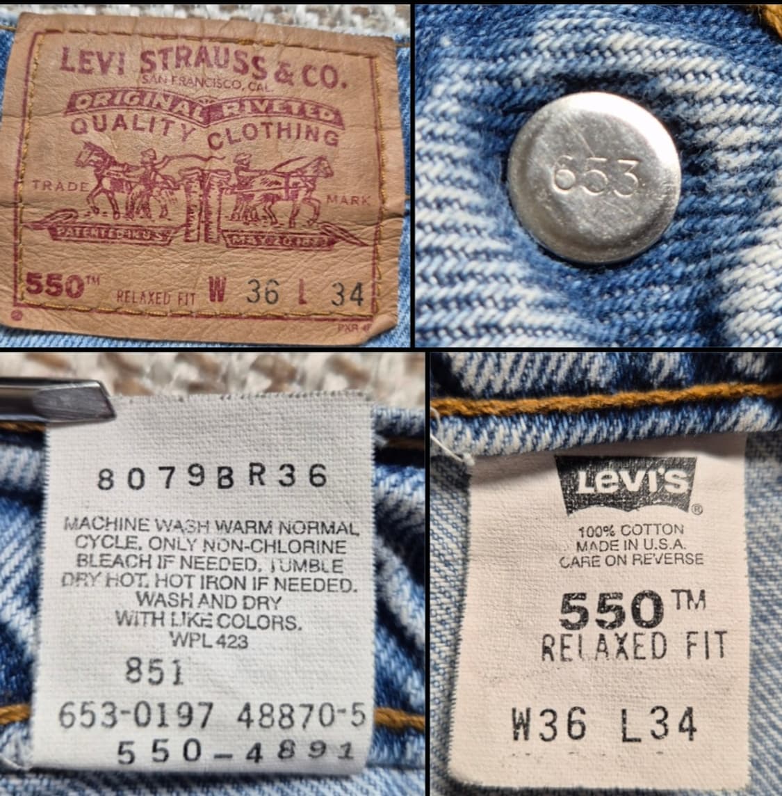 리바이스 90s 미제 550 상품이미지4