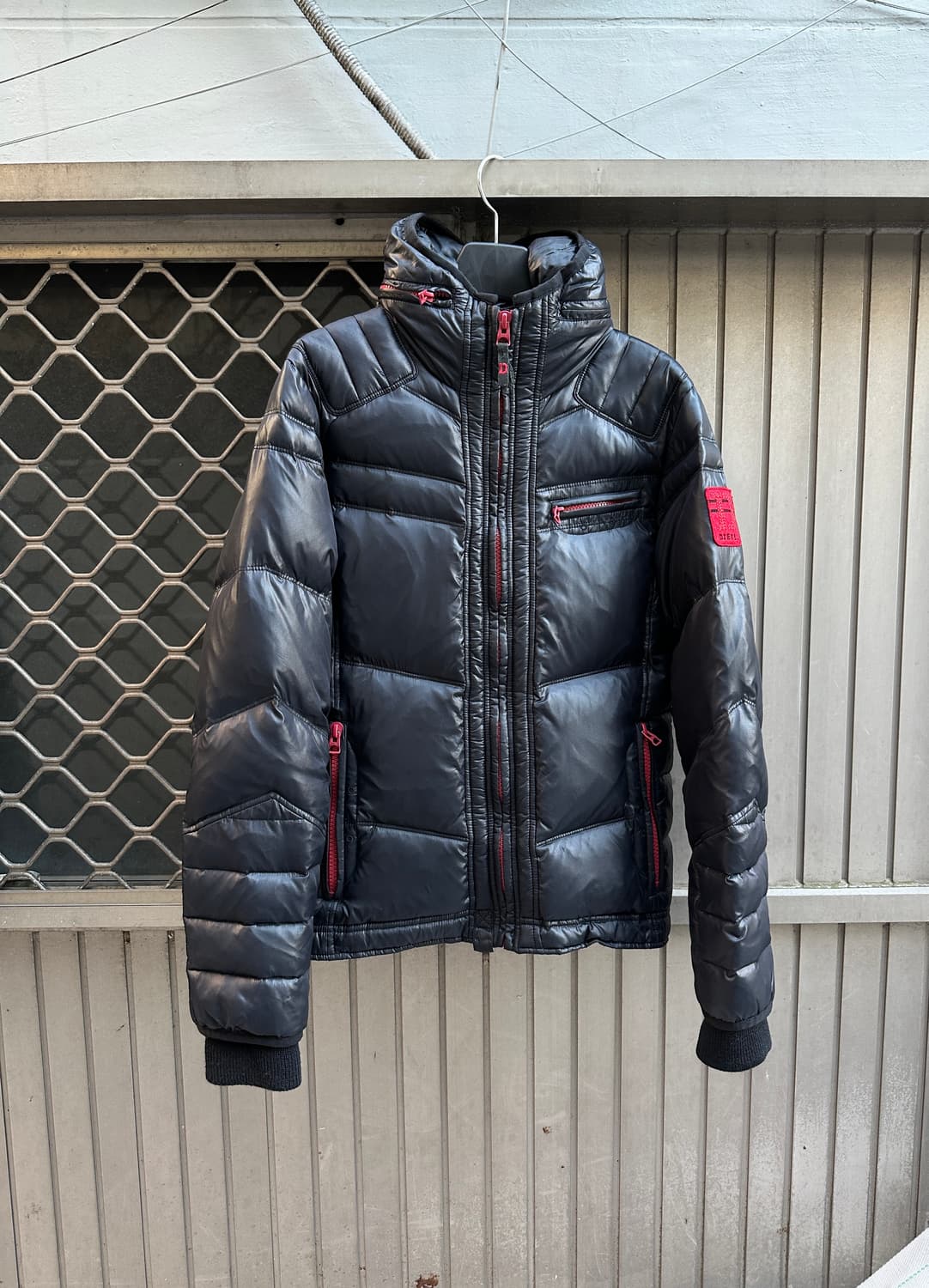 Diesel biker red puffer jacket 상품이미지1