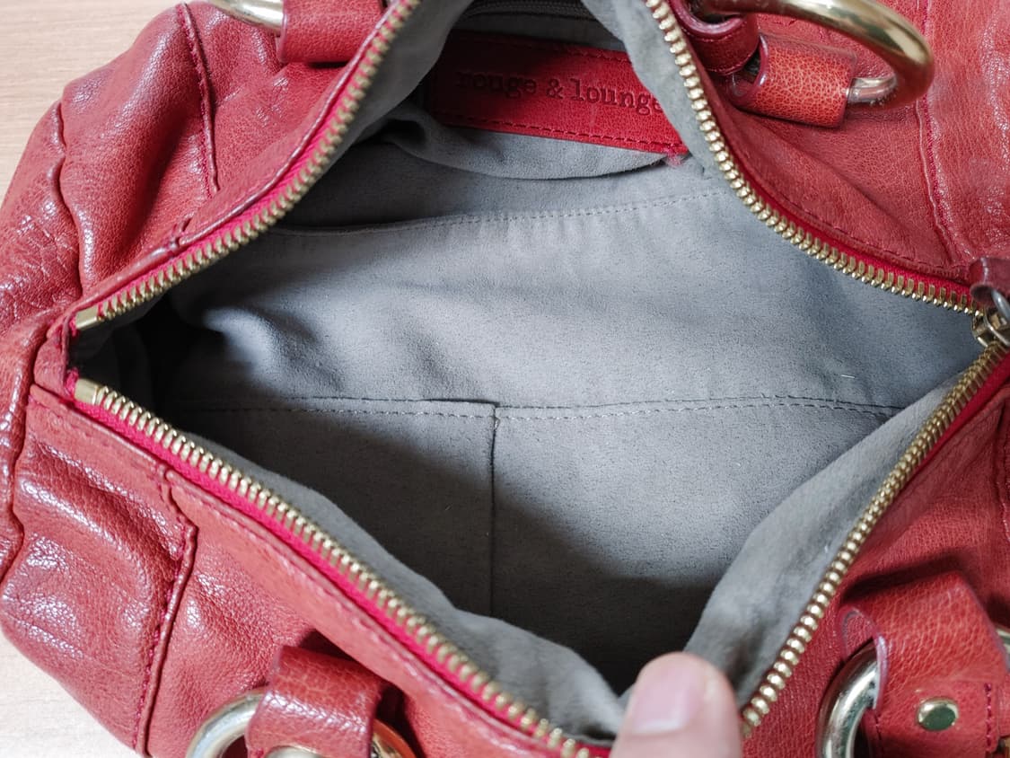 루즈 앤 라운지 여성 소면가죽 원형 토트백 상품이미지7